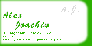 alex joachim business card